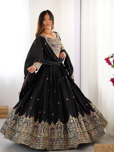 Black Designer lehenga choli wholesale market